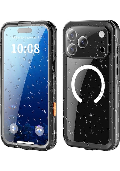 Apple Uyumlu iPhone 17 Pro Max Kılıf 1-1 Su Geçirmez Kılıf - Siyah