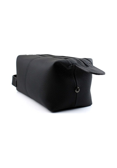 Alphaclub Bag Erkek Hakiki Deri Siyah Fermuarlı El Ve Clutch Çanta