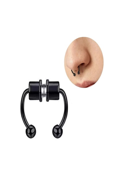 Mıknatıslı Piercing Siyah Renk Siyah - 253027308 Siyah