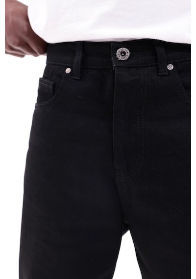 Freemen Erkek Baggy Bol Kesim Kot Pantolon Siyah