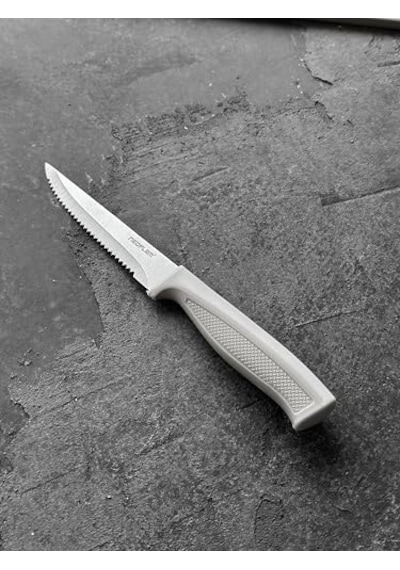 Tırtıklı Steak Bıçağı,11 Cm Gri D-neogek011