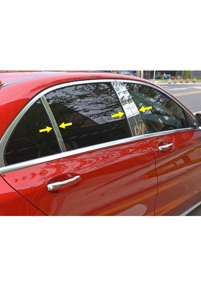 Mercedes W206 C Serisi Krom Kapı Direği 6 Parça P. Çelik