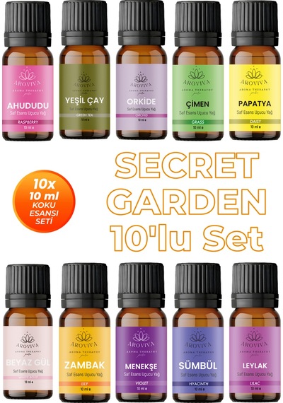 Secret Garden 10'lu Set Oda Kokusu Esansı - Çiçek Buketi 10x10ml Karışık