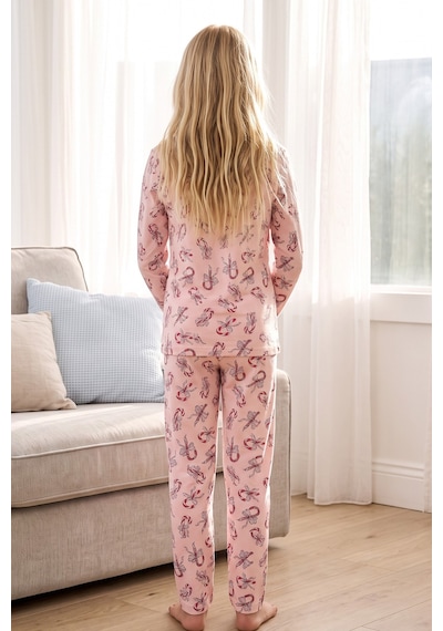 Siyah İnci Desenli Termal Kumaşlı Ultra Soft Yumuşak Örme Pijama Takımı 26226916 Pembe Siyah İnci Desenli Termal Kumaşlı Ultra Soft Yumuşak Örme Pijama Takımı 26226916 Pembe