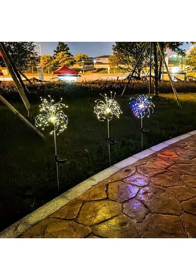 Solar Güneş Enerjili Bahçe Karahindiba 120 Led Aydınlatma