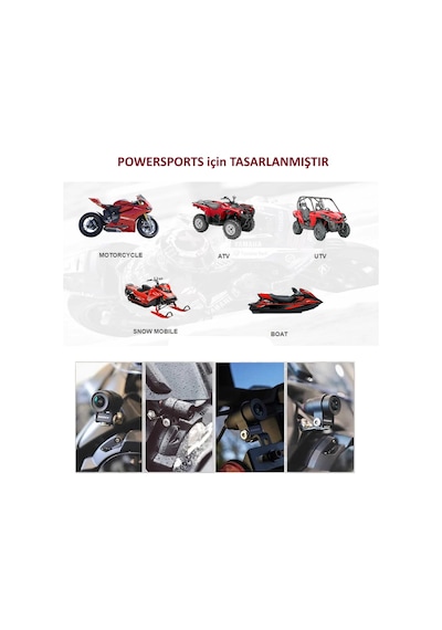 Innovv K3 Motorsiklet Kamerası Full Hd. Ön-Arka &Loop Kaydı. Ip67