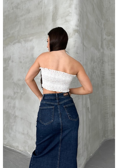 HLT Jeans Koyu Mavi Kadın Regular Fit Yüksek Bel Uzun Maxi Boy Denim Kot Etek Merry-4095 Koyu Mavi HLT Jeans Koyu Mavi Kadın Regular Fit Yüksek Bel Uzun Maxi Boy Denim Kot Etek Merry-4095 Koyu Mavi