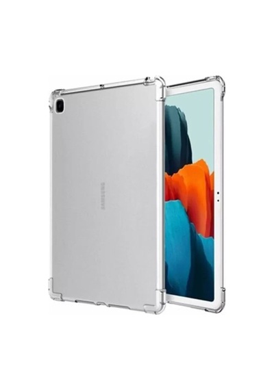 Mey İthalat Samsung Uyumlu Galaxy P610 Tab S6 Lite 10.4 Kılıf Anti Shock Tablet Silikon - Şeffaf