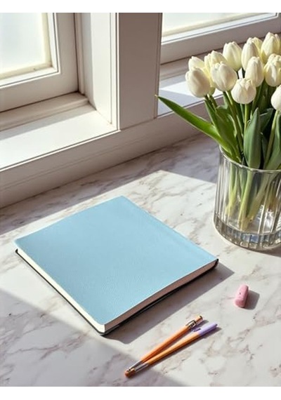 Pu Deri 16.5x16.5 Cm Çizgisiz Not Defteri, 96 Yaprak 124-Pembe