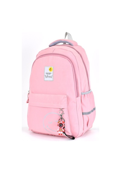 Elatae Unisex Ortopedik Çok Gözlü Günlük Seyahat Okul Sırt Çantası Pembe 51709