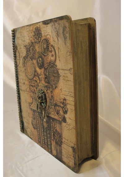 Mücevher Kutusu Kitap Şeklinde Ahşap El Yapımı Hand Made