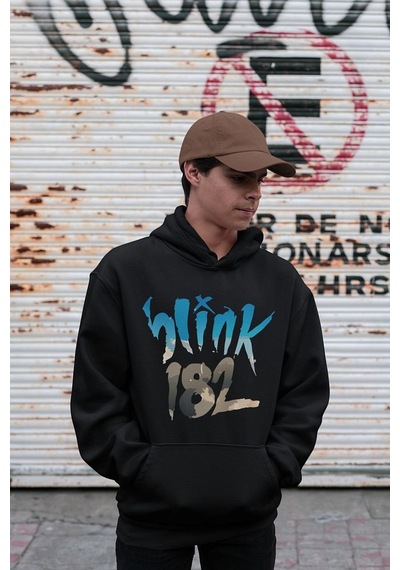 Sevbano Blink-182 Müzik Grubu Baskılı Unisex Oversize Tasarım Rock Metal Siyah