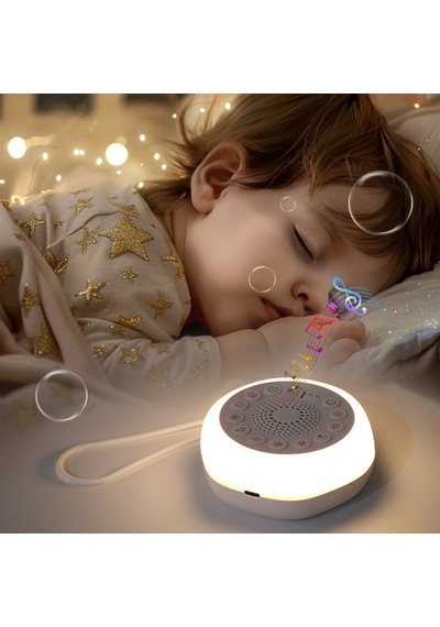 Beyaz Gürültü Cihazı Bebek Uyku Arkadaşı Yeni Doğan Bebek Sesli ve Işıklı Bebek Gece Lambası Bebek Lambası Kablosuz Taşınabilir Sarjlı Kolik Bebek Meditasyon