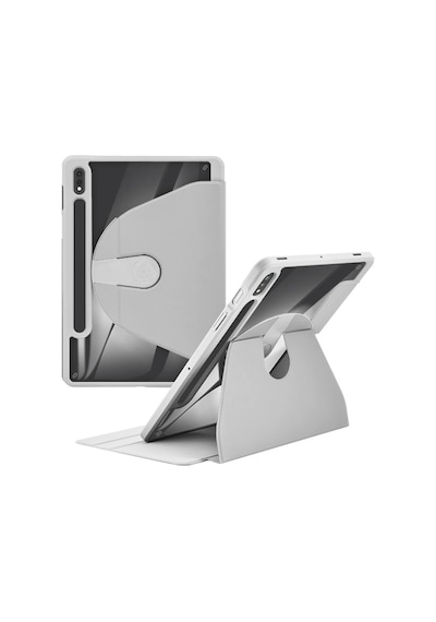 Samsung Uyumlu Galaxy Tab S7 Fe Lte T737 T736 T733 T730 Kılıf Termik Kalem Bölmeli Dönebilen Standlı Kılıf