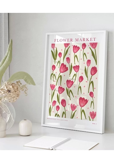 Çerçevesiz Poster Flower Market No 1