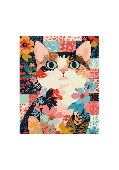 Sayılarla Boyama Tuval Hobi Seti, Fırça Ve Boya Dahil Set Çıtalı 40x50 Cm, Kendin Yap Sayılar
