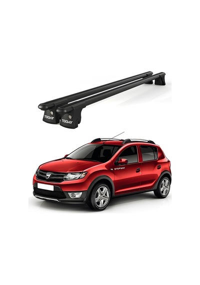 Trio-ı Dacia Sandero 2009-2011 Uyumlu Siyah Kilitli Ara Atkı 120cm Port Bagaj Tavan Barı