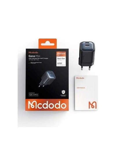 Mcdodo Ch-1000 Gan Serisi 45w 2c Mini Gan Şarj Cihazı Siyah