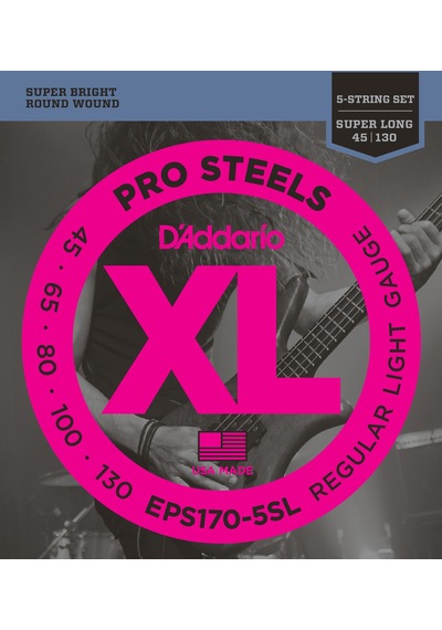 Daddarıo Eps170-5sl Bas Gitar Tel Seti, 5 Telli, Xl, 45-130, Super Lon