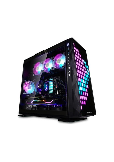 Quantum Gaming Vegas 7 Argb Fan Adreslenebilir Rgb Ön Panel Siyah Mid Tower Power Gaming Kasa