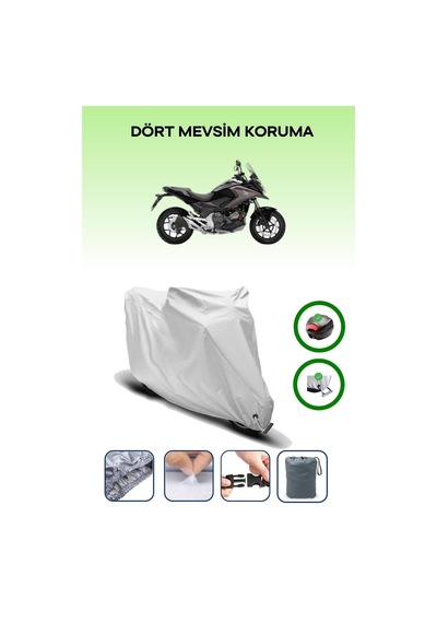 Gri Arka Çanta Ve Kilit Uyumlu Honda Nc 750 X Uyumlu Motor Brandası
