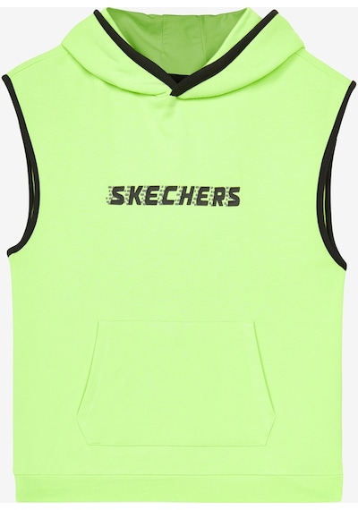 Skechers Lightweight Fleece Two Yarn B Sleeveless Hoodie Sweatshirt Büyük Erkek Çocuk Neon Yeşil Sweatshirt Sk241119-302