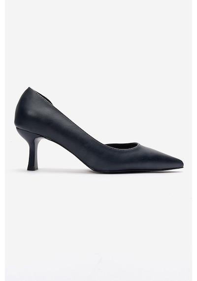 Luvishoes Arel Lacivert Cilt Kadın Topuklu Ayakkabı
