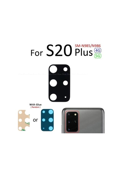 Samsung Galaxy Uyumlu S20 Ultra Kamera Camı Kamera Lensi Arka Kamera Camı Lens Yapışkanlı İnd21359