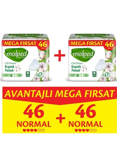 Molped Normal Pure Soft Avantajlı Mega Fırsat Paketi 46 Lı X 2 Adett