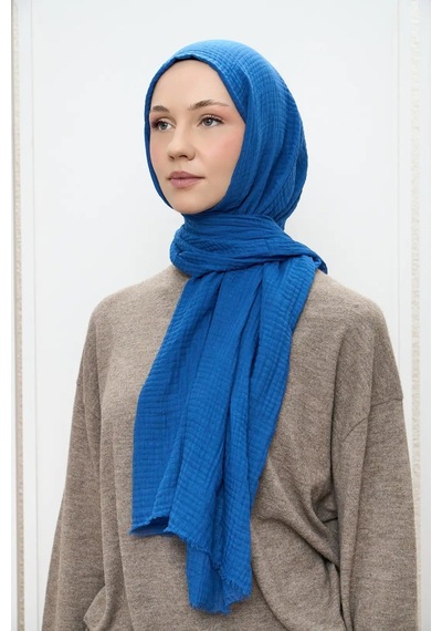 Deserto Fashion Müslin Şal-3626 Gece Mavisi