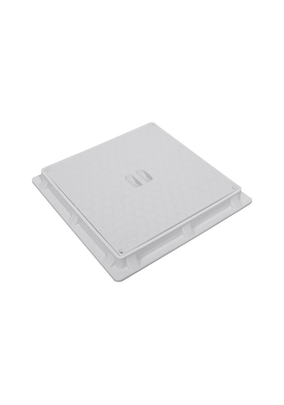 30X30 Rögar Kapağı - Çerçeve + Düz Kapak Gri