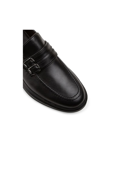Deery Hakiki Deri Siyah Comfort Çift Tokalı Erkek Loafer - 01925msyhp01 Siyah
