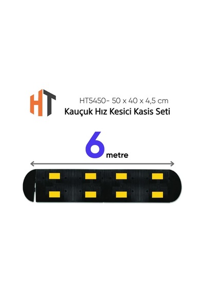 Kauçuk Hız Kesici Kasis Seti -2 Bantlı Eko - 6 Metre