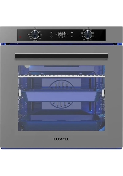 Luxell  A-68 SGF3 88 L Platinum Metalik Ankastre Fırın Gri