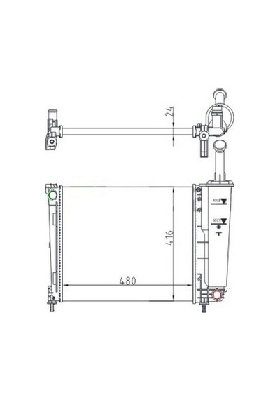 ORIS MFI574024 Radyatör Mechanical Mt 480 416 24 Lancia Y 1.2İ 2011 617873