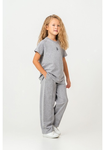 U.s. Polo Assn. Kız Çocuk Gri Pijama Takım Gri