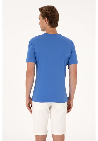 U.S. Polo Assn. Erkek Regular Fit Bisiklet Yaka İndigo Tişört 50306966-VR028 U.S. Polo Assn. Erkek Regular Fit Bisiklet Yaka İndigo Tişört 50306966-VR028