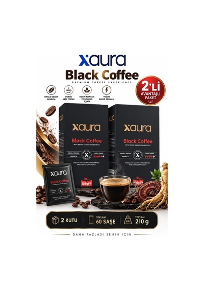 Xaura Global Black Coffee 30 Pcs 105 G 2 Adet Çekirdek