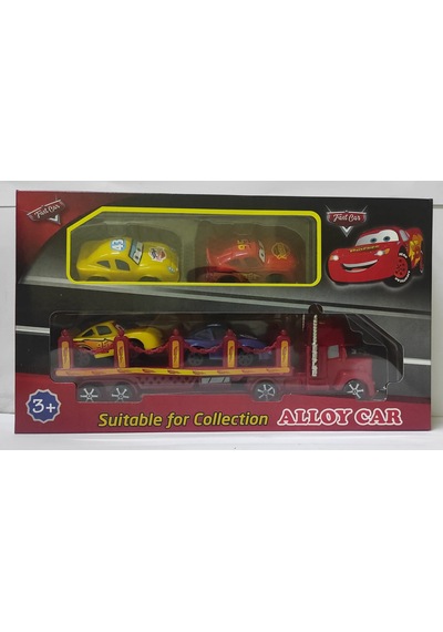 Oyuncak Şimşek Mcqueen Mack Tır Ve Arkadaşları 4 Araçlı Oyuncak
