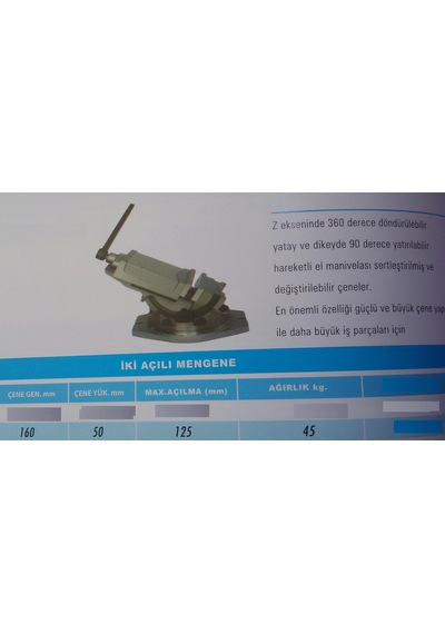 2Iki Açılı Mengene 160 MM