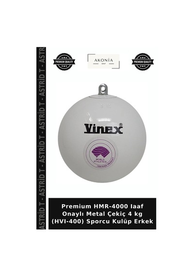 Premium Hmr-4000 Iaaf Onaylı Metal Çekiç 4 Kg Hvı-400 Sporcu Kulüp Erkek