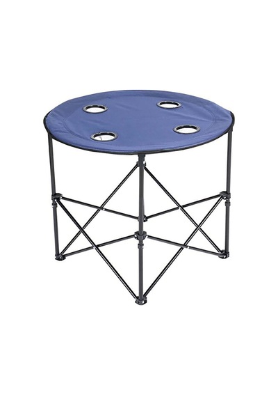 Escamp Katlanır Kumaş Yuvarlak Sehpa 70 X 62 Cm - 4 Adet Tarı Çok Renkli