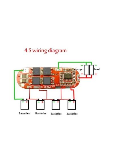 Elektronikport-4S 25A 16.8V Bms Koruma Kartı Lityum Batarya 18650 Li-İon Lipo Pr