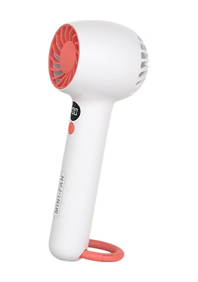 Türbin El Fanı Vantilatör Taşınabilir El Fanı Dijital Göstergeli Stand Özellikli Kancalı Type-c Şarj Soketi 1200 Mah 3 Kademeli 5004 Md.