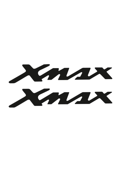 Yamaha Xmax Damla Yazı Siyah 22X4 Cm Sticker