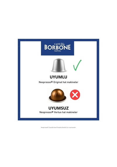 Caffe Borbone Crema Classica 20 Kapsül 2x10 Nespresso Uyumlu Alüminyum Kapsül Kahve Tett 07/2027