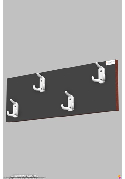 Geyik 12 Kancalı Mutfak Askısı 3'lü Set 56,4x9,6 Cm - Şık Tasgeyikm, Çok Amaçlı Düzenleyici Ve Yer Tasarrufu Gri