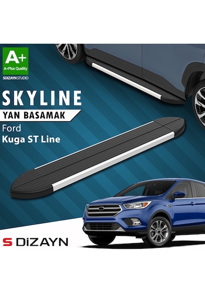 S-dizayn Ford Kuga 2 St-line Skyline Aluminyum Yan Basamak 183 Cm 2017-2019 A+ Kalite