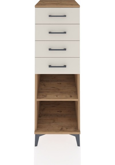 Dolap Tek Raflı 4 Çekmeceli 44x59x134 Çam-aytaşı Atlas Çam
