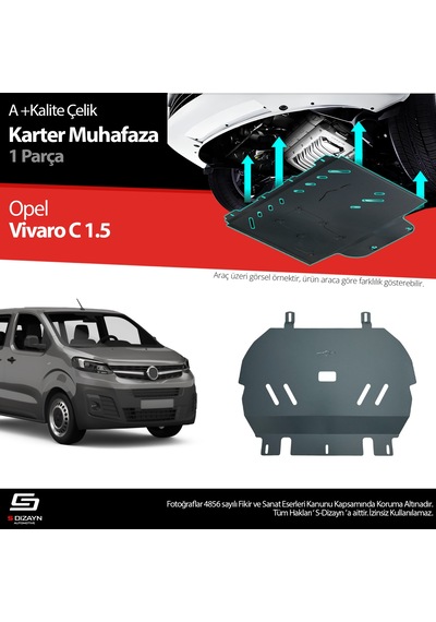 S-dizayn Opel Vivaro 1.5 Çelik Karter Muhafaza Koruma 2019 Üzeri A+ Kalite
